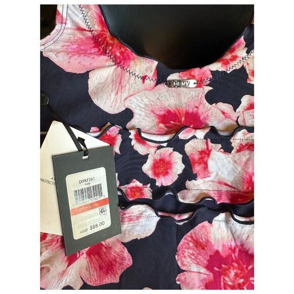 DKNY Women's Navy Floral Tankini Swimsuit Matching Set | XS - Picture 9 of 16